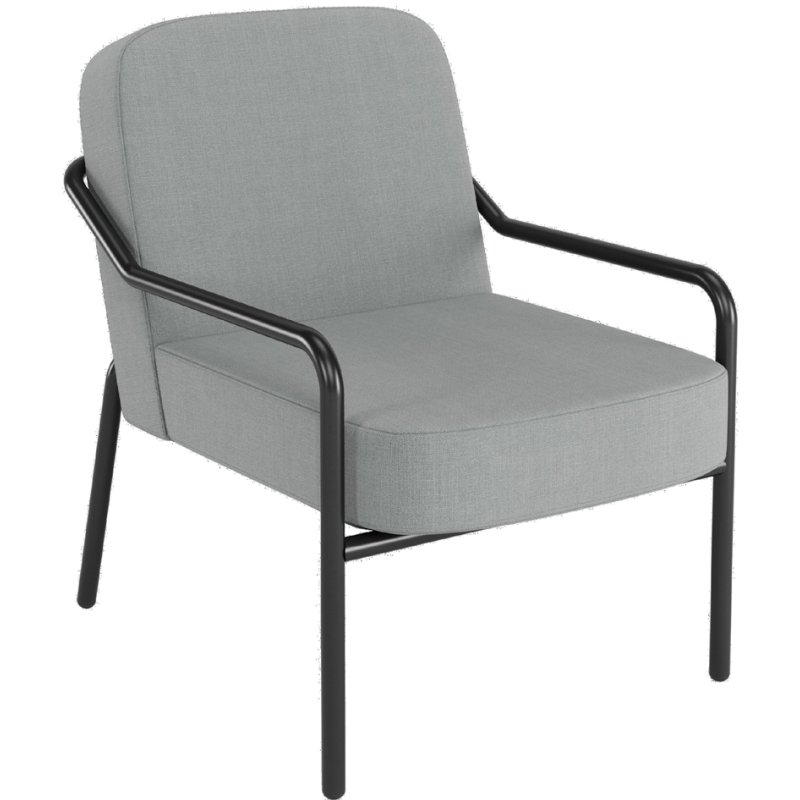 PAPERFLOW chaise visiteur MEDSO M, rond, tissu, gris