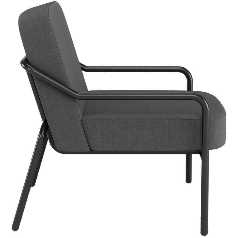 PAPERFLOW chaise visiteur MEDSO M, rond, tissu, gris