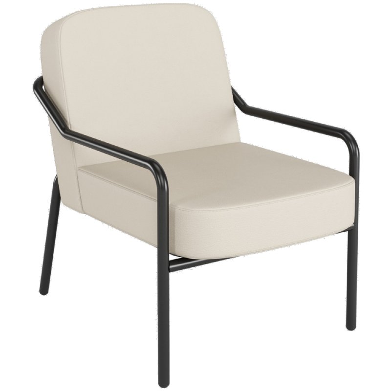 PAPERFLOW chaise visiteur MEDSO ROND M, similicuir, gris