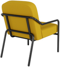 PAPERFLOW bezoekersstoel MEDSO ROND M, grijs, afneembare bekleding, 120 kg