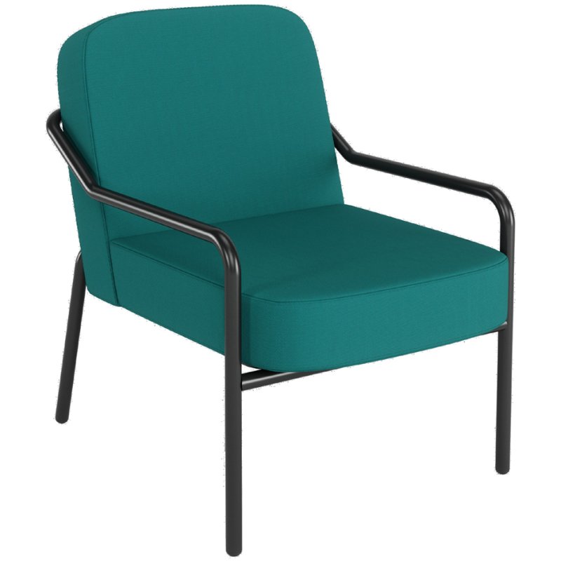 PAPERFLOW chaise de visite ronde outdoor MEDSO M, vert, capacité 120 kg