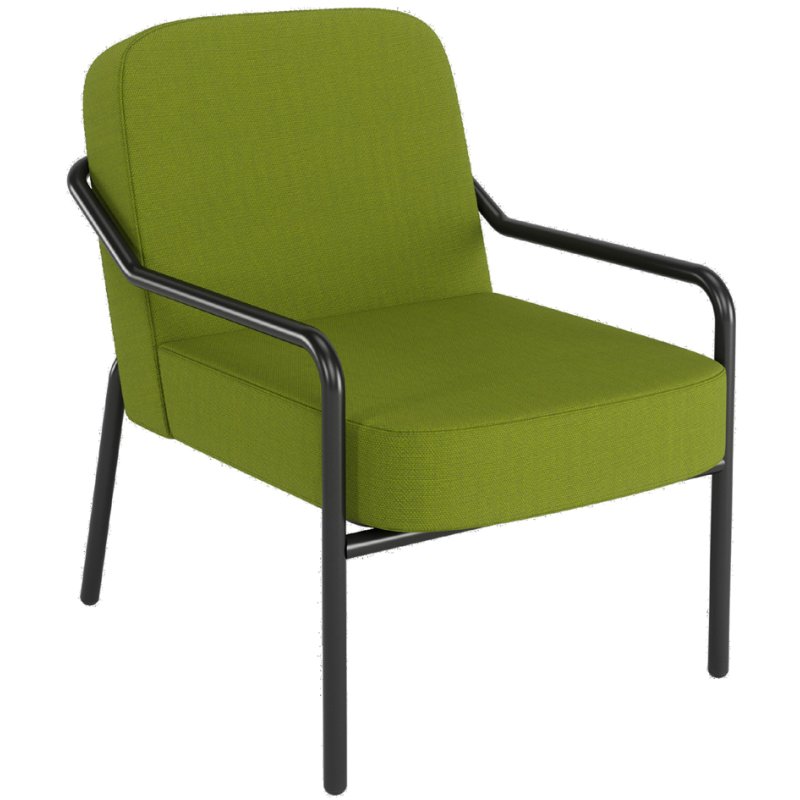 PAPERFLOW chaise de visite ronde outdoor MEDSO M, vert, capacité 120 kg