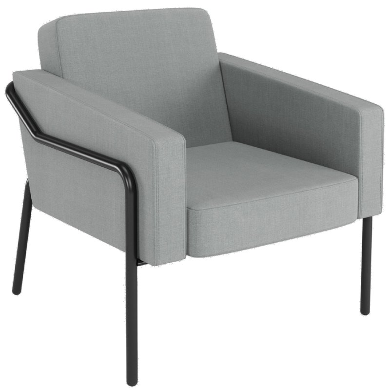PAPERFLOW chaise visiteur MEDSO KLASSIK L, tissu, gris