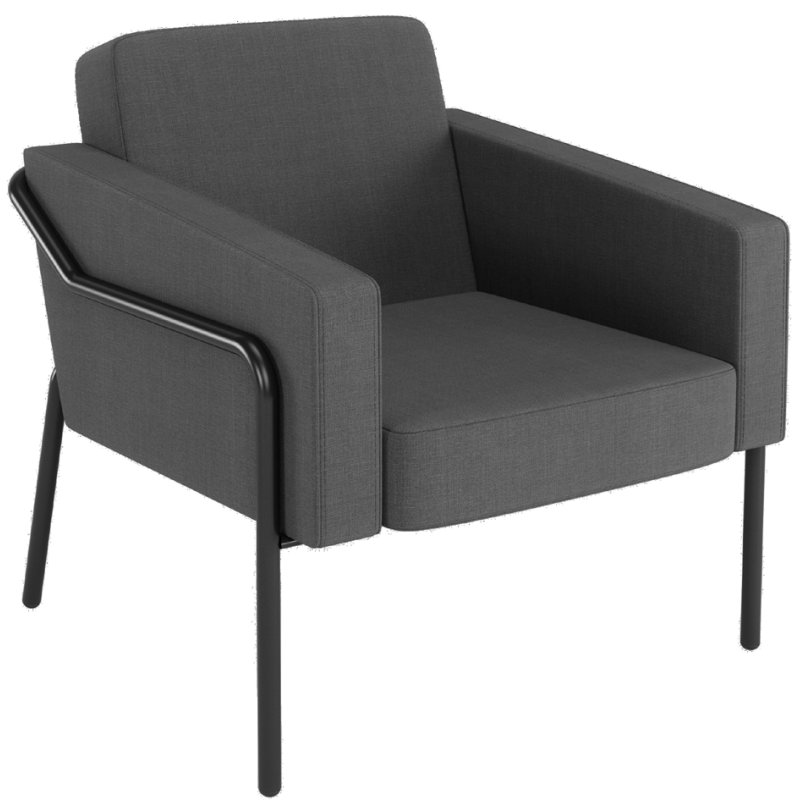 PAPERFLOW chaise visiteur MEDSO KLASSIK L, tissu, gris