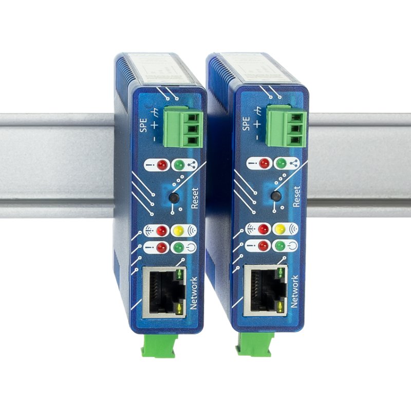 W&T Extenseur réseau Ethernet SPE, 10BaseT1L, portée 1000m, PoE classe 1