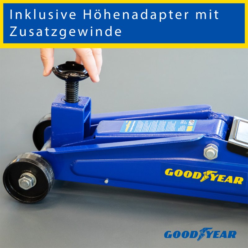 GOODYEAR SUV autokrik, 3 ton, max. hefhoogte 535 mm, staalrollen