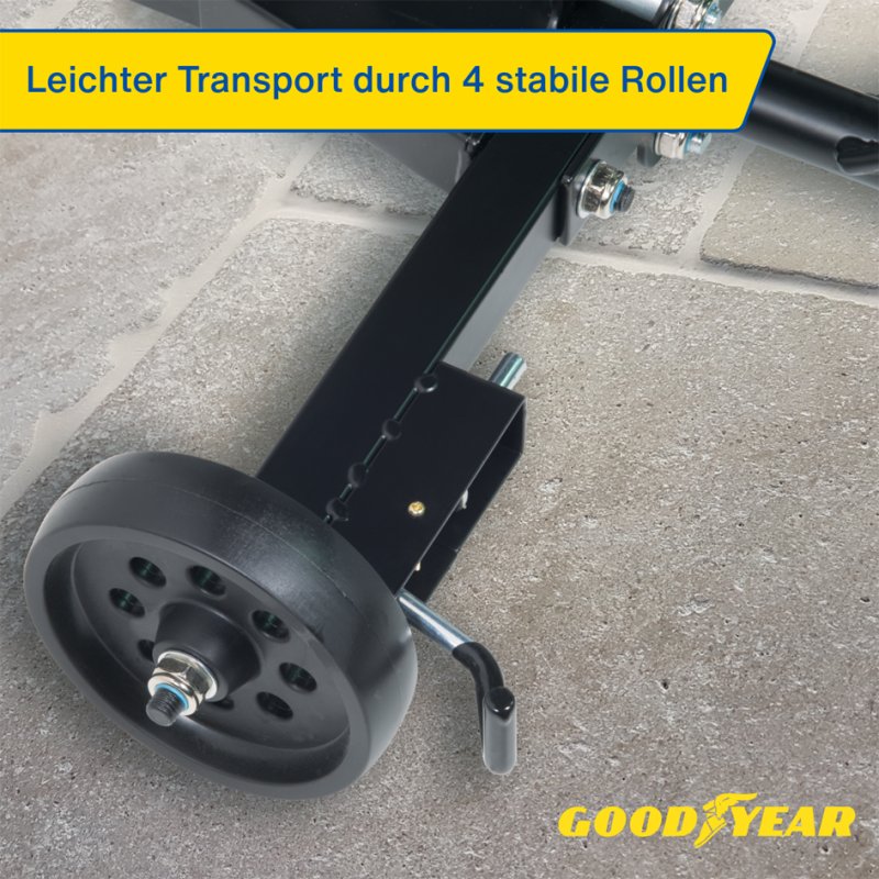 GOODYEAR support de jante, pour 4 pneus/jantes, acier haute qualité, quatre roulettes
