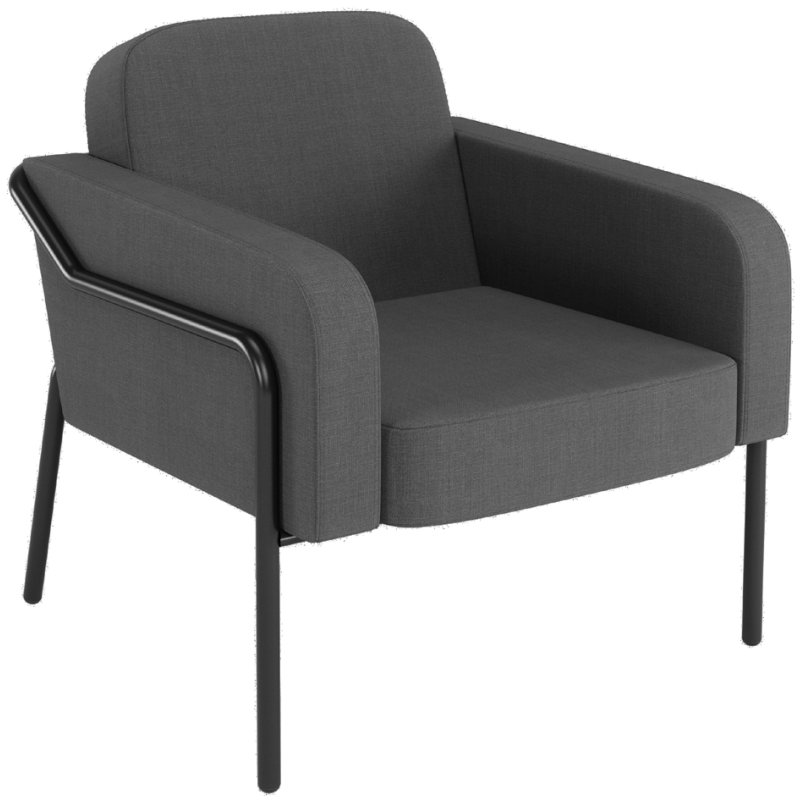 PAPERFLOW chaise visiteur MEDSO RUND L, tissu, gris