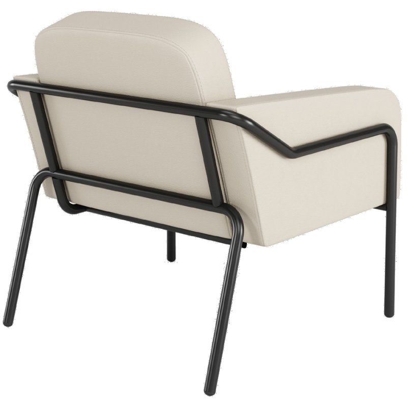 PAPERFLOW chaise visiteur MEDSO ROND L, simili-cuir, gris