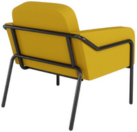 PAPERFLOW outdoor bezoekerstoel MEDSO L rond, grijs, 120 kg draagkracht
