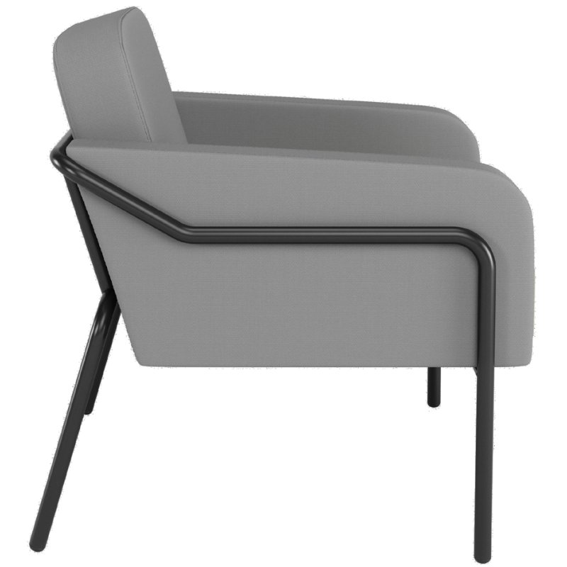PAPERFLOW chaise visiteur MEDSO L rond, anthracite, outdoor, 120 kg capacité de charge