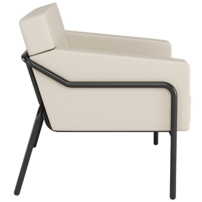 PAPERFLOW chaise visiteur MEDSO T L, simili-cuir, crème