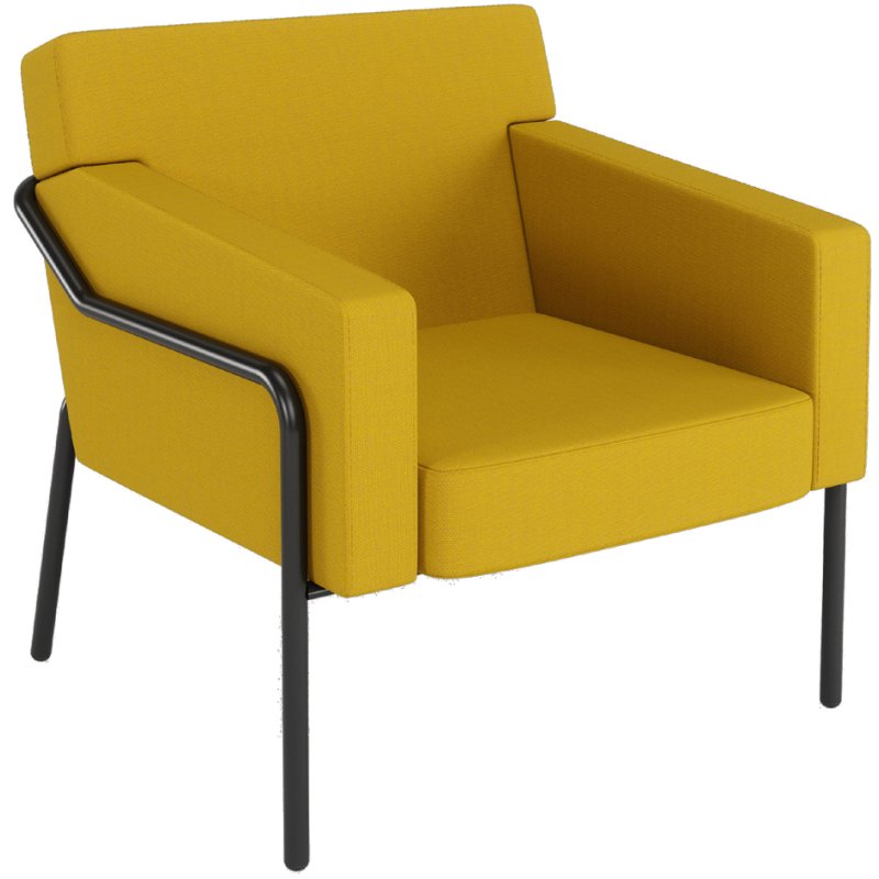 PAPERFLOW chaise visiteur outdoor MEDSO T L, jaune, capacité de charge 120 kg