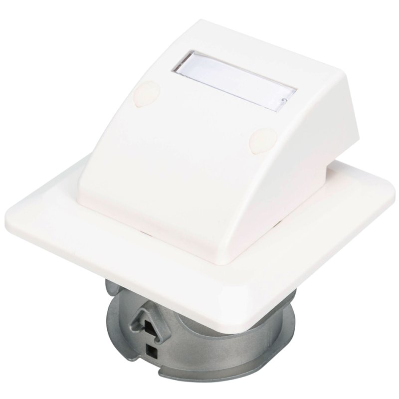 DIGITUS Prise murale encastrée fibre optique FTTH, blanc, 2 ports, 86×86×30 mm