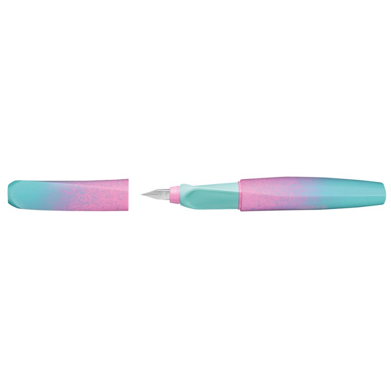 Pelikan Twist fountain pen Color Edition, mint/pink, M nib, ergonomic