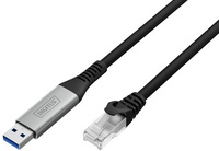DIGITUS USB 3.2 Ethernet kabel, USB-A naar RJ45, zwart, 5,0 m