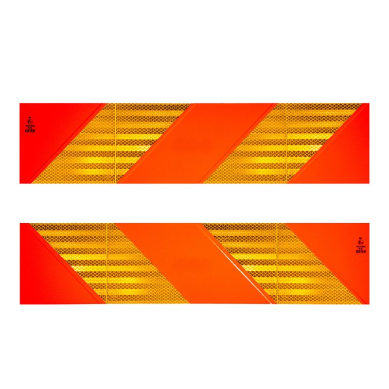 IWH markeerplaat voor tractors conform ECE 70.01, geel/rood, aluminium, 2 stuks