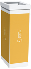 PAPERFLOW poubelle pour verre, blanc, 60 litres