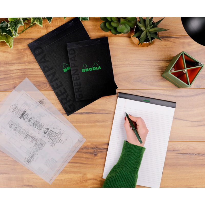 RHODIA bloc-notes GREENPAD, A4, quadrillé, 70 feuilles