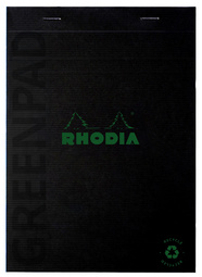 RHODIA notitieblok GREENPAD, A4+, geruit, zwart