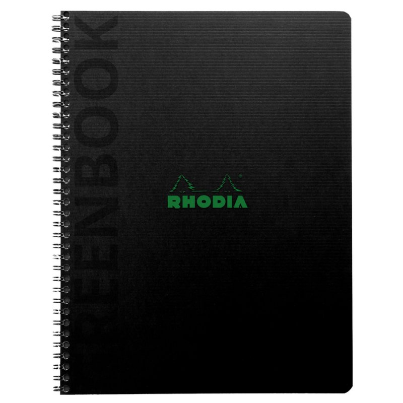 RHODIA college pad GREENBOOK, A5+, black, 80 sheets