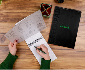 RHODIA spiraal notitieblok GREENPAD, A5+, geruit, 80 vel