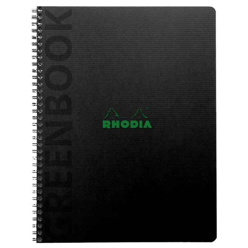 RHODIA bloc-notes GREENBOOK A5+, ligné, noir, 80 feuilles