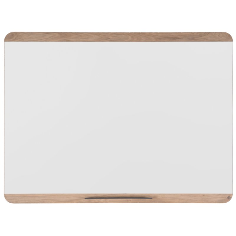 Bi-Office whiteboard, white, magnetic surface, wooden frame