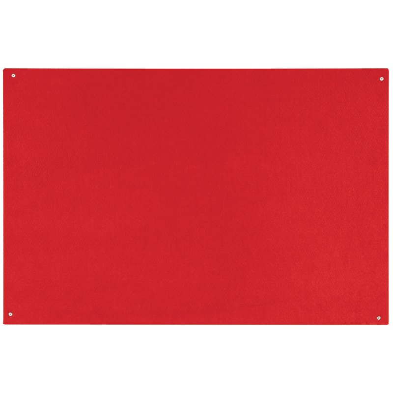 Bi-Office prikbord, zonder lijst, 120 x 90 cm, rood