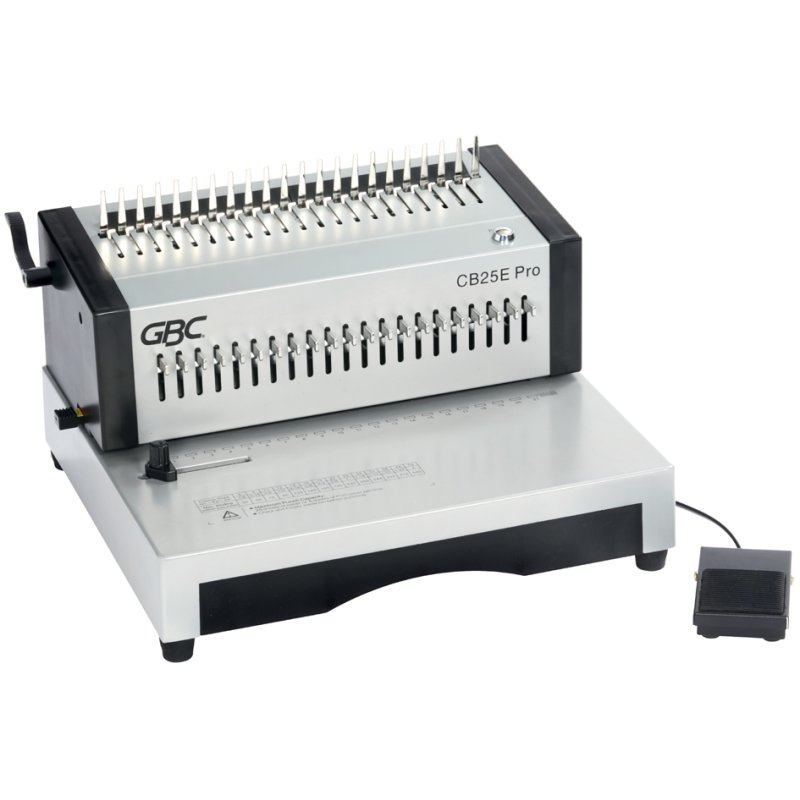 GBC CombBind CB25E Pro relieur électrique, argent, capacité de perforation 25 feuilles