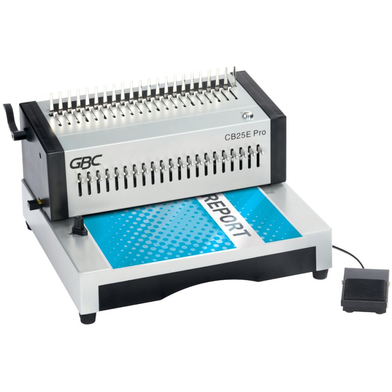 GBC CombBind CB25E Pro relieur électrique, argent, capacité de perforation 25 feuilles