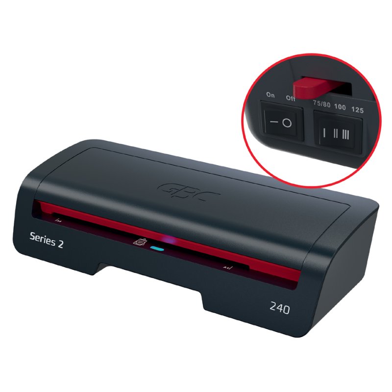 GBC plastifieuse 240, A4, noir/rouge, 250 mic