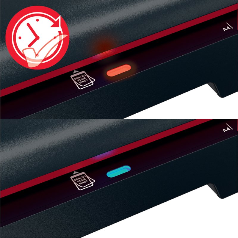 GBC plastifieuse 240, A4, noir/rouge, 250 mic