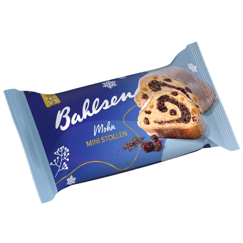 Bahlsen Mini Christmas Stollen with Poppy Seed, 200 g