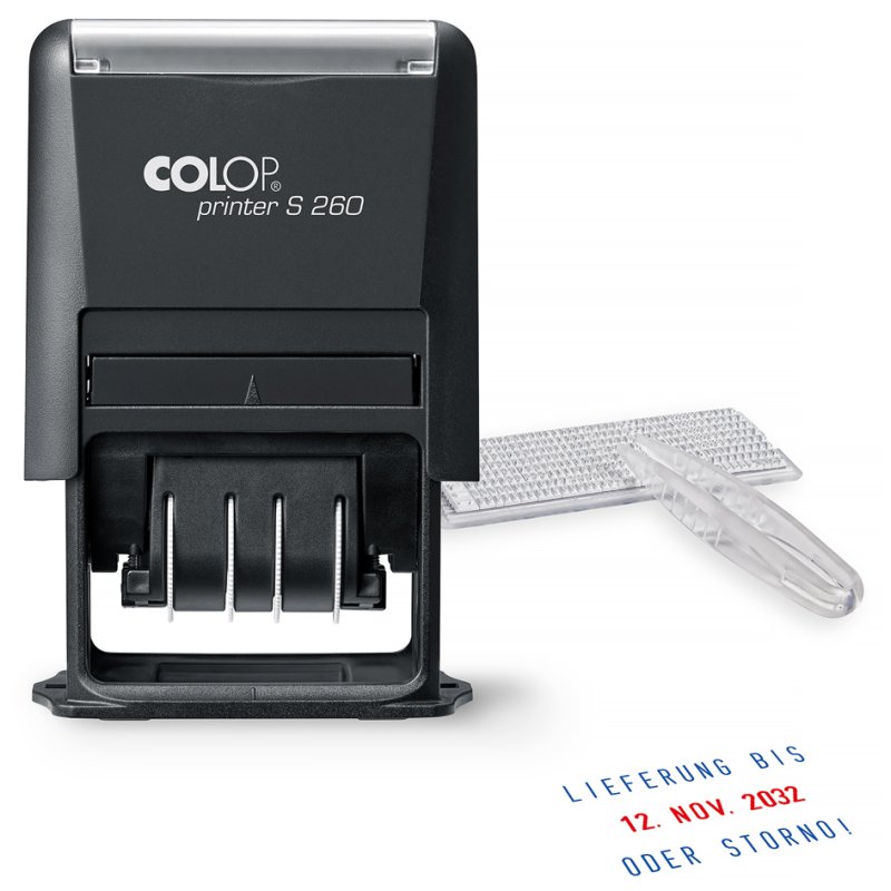 COLOP tampon encreur Printer S260 G, auto-composable, 24×45 mm, noir