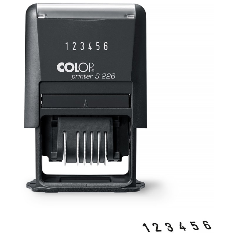 COLOP number stamp Printer S226, 6-digit, black, 4 mm