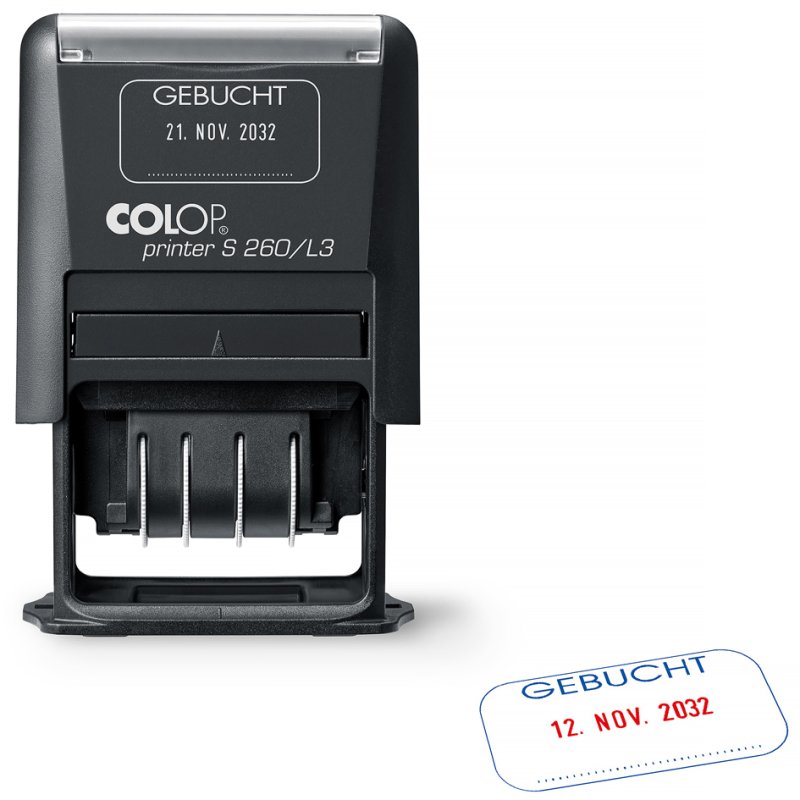 COLOP date stamp Printer S260 G, self-inking, ENTRY text, black