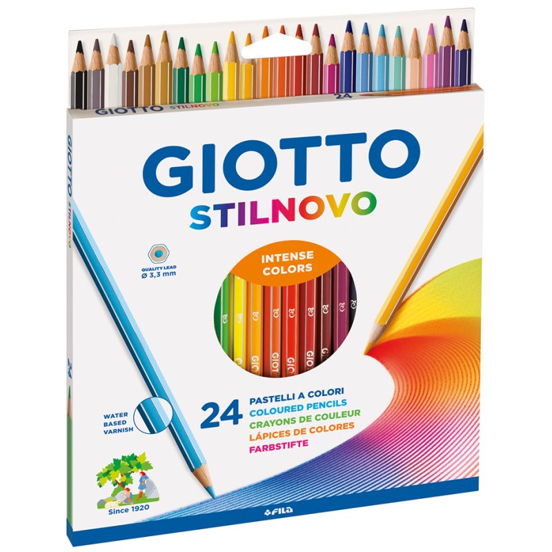 GIOTTO kleurpotloden STILNOVO, zeskantig, 12 stuks, 3,3 mm