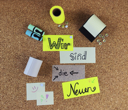 RNK Verlag memoblaadjes op rol met dispenser, transparant, navulbaar, 60 mm × 10 m
