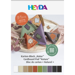 HEYDA knutselkarton Natuur, A4, 10 kleuren, 20 vel
