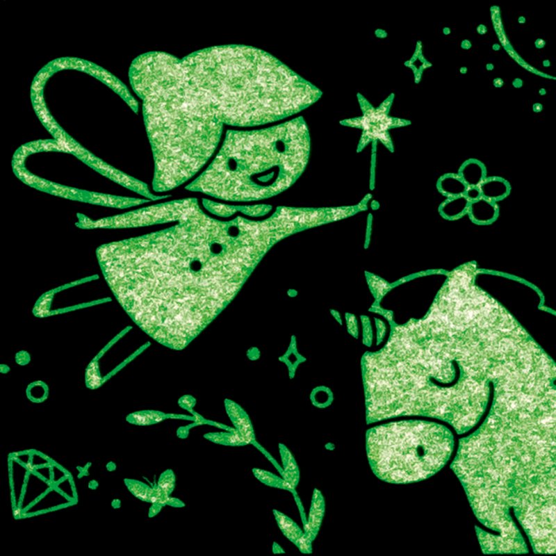HEYDA decoratie plakband glow in the dark feeën, nachtlichtgeel/zwart, 15mm+45mm×3m, 2 rollen