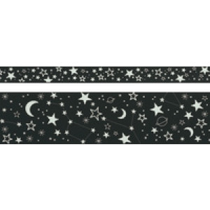 HEYDA decoratietape Glow in the dark, nachtlichtend geel/zwart, 24 stuks