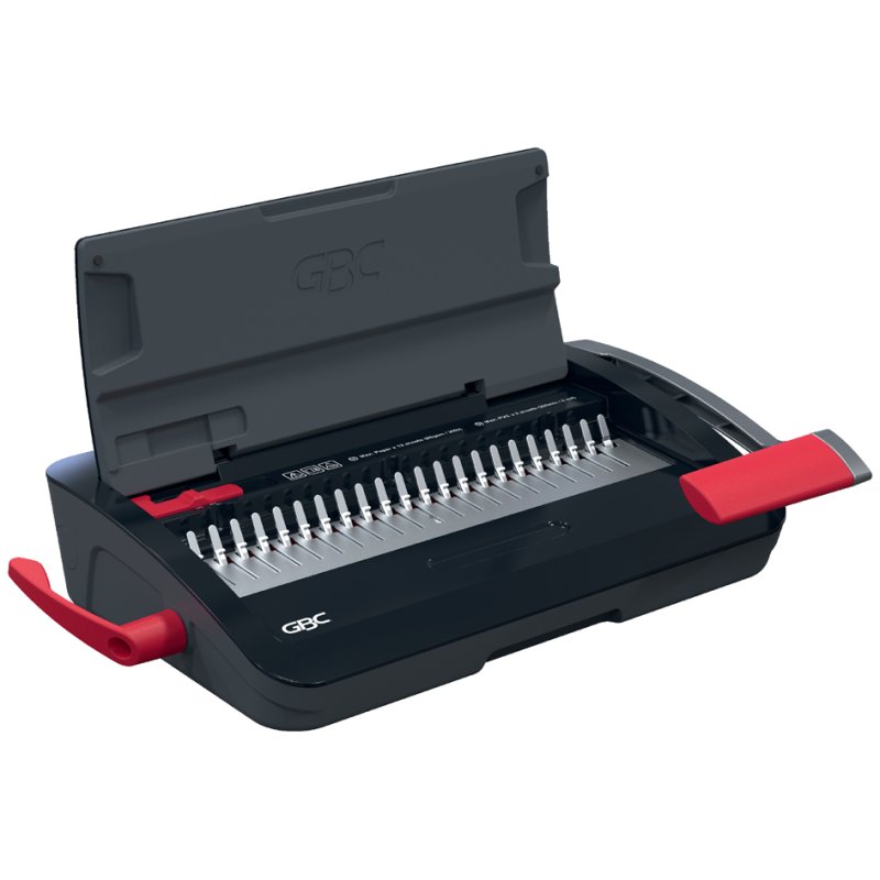 GBC binding machine CombBind CB12, black/red/silver, A4, 12 sheets