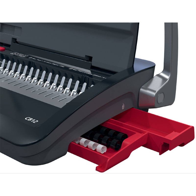 GBC binding machine CombBind CB12, black/red/silver, A4, 12 sheets
