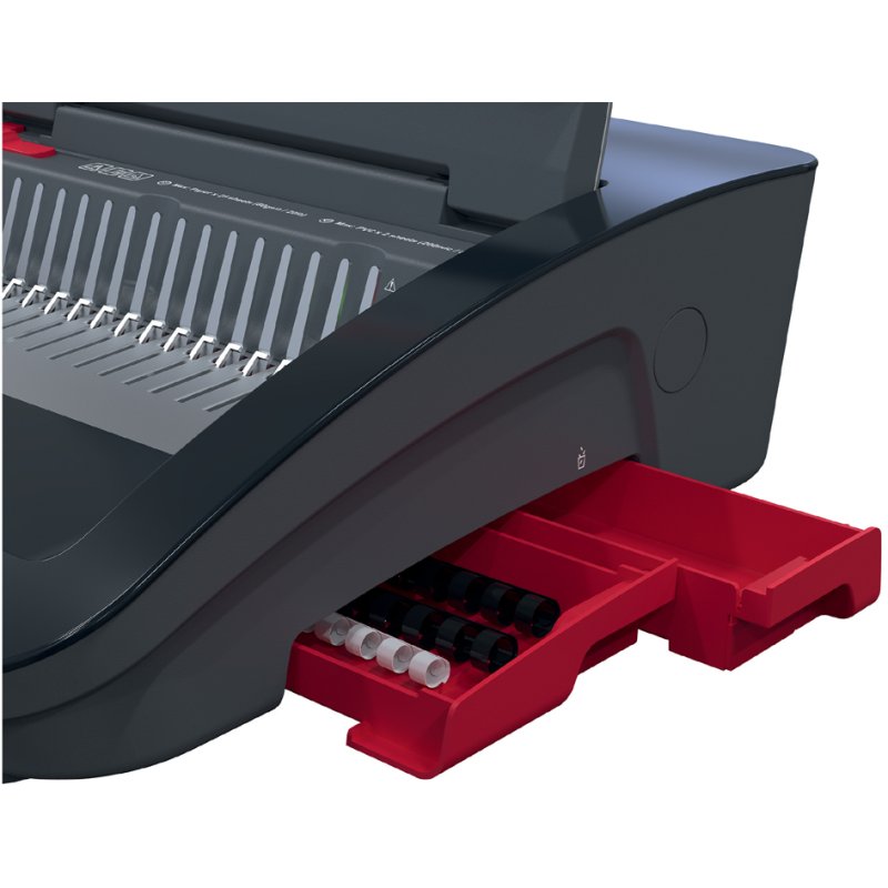 GBC CombBind CB25E reliure électrique, A4, noir/rouge/argent, 25 feuilles