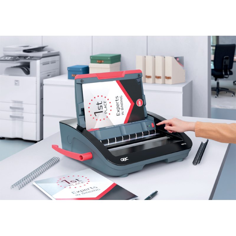 GBC binding machine WireBind WB15E, electric, A4, black/red/silver