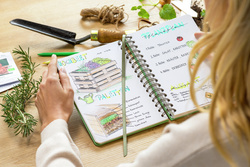 Sigel bloc-notes spiralé Jolie Inspire 'Garden Love', A5, blanc, 240 pages