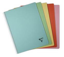 Clairefontaine cahier spiralé LINICOLOR, A4, vert sauge, 90 feuilles