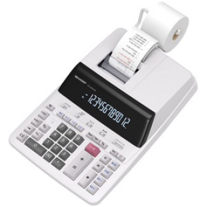 SHARP bureaurekenmachine CS-2635 LW, printer, 12-stellig LCD