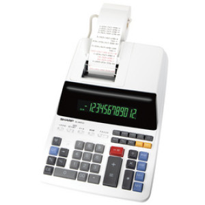 SHARP printende rekenmachine EL-2607 LG, 12-stellig LCD-display, 2-kleurenprint